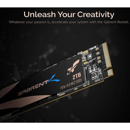 Sabrent Rocket SB-ROCKET-NVME4-2TB 2 TB Solid State Drive - M.2 2280 Internal - PCI Express NVMe (PCI Express NVMe 4.0 x4)