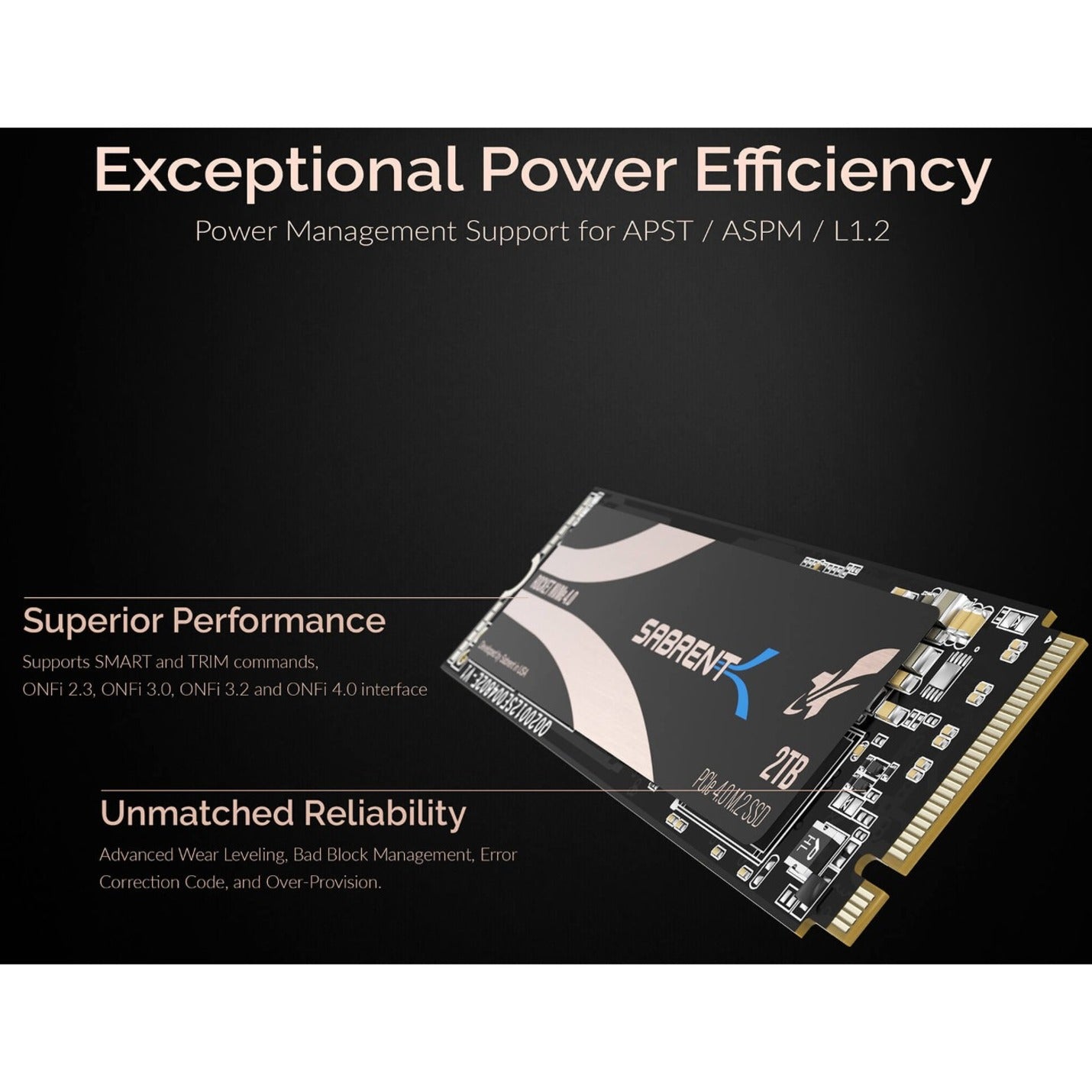 Sabrent Rocket SB-ROCKET-NVME4-2TB 2 TB Solid State Drive - M.2 2280 Internal - PCI Express NVMe (PCI Express NVMe 4.0 x4)