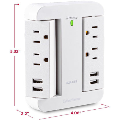 CyberPower P4WSU Home Office 4 - Outlet Surge with 900 J