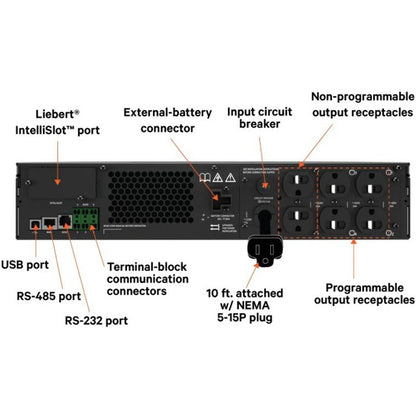 Vertiv Liebert GXT5 750VA 120V UPS with SNMP/Webcard