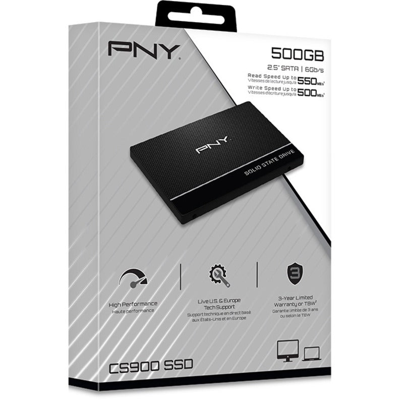 PNY CS900 500 GB Solid State Drive - 2.5" Internal - SATA (SATA/600)