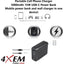 4XEM 5000mAh Power Bank AC Portable mobile Charger Combo