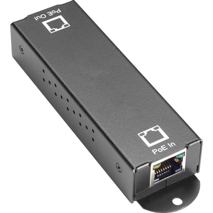 Black Box 10/100/1000BASE-T PoE+ Ethernet Repeater - 802.3at 1-Port
