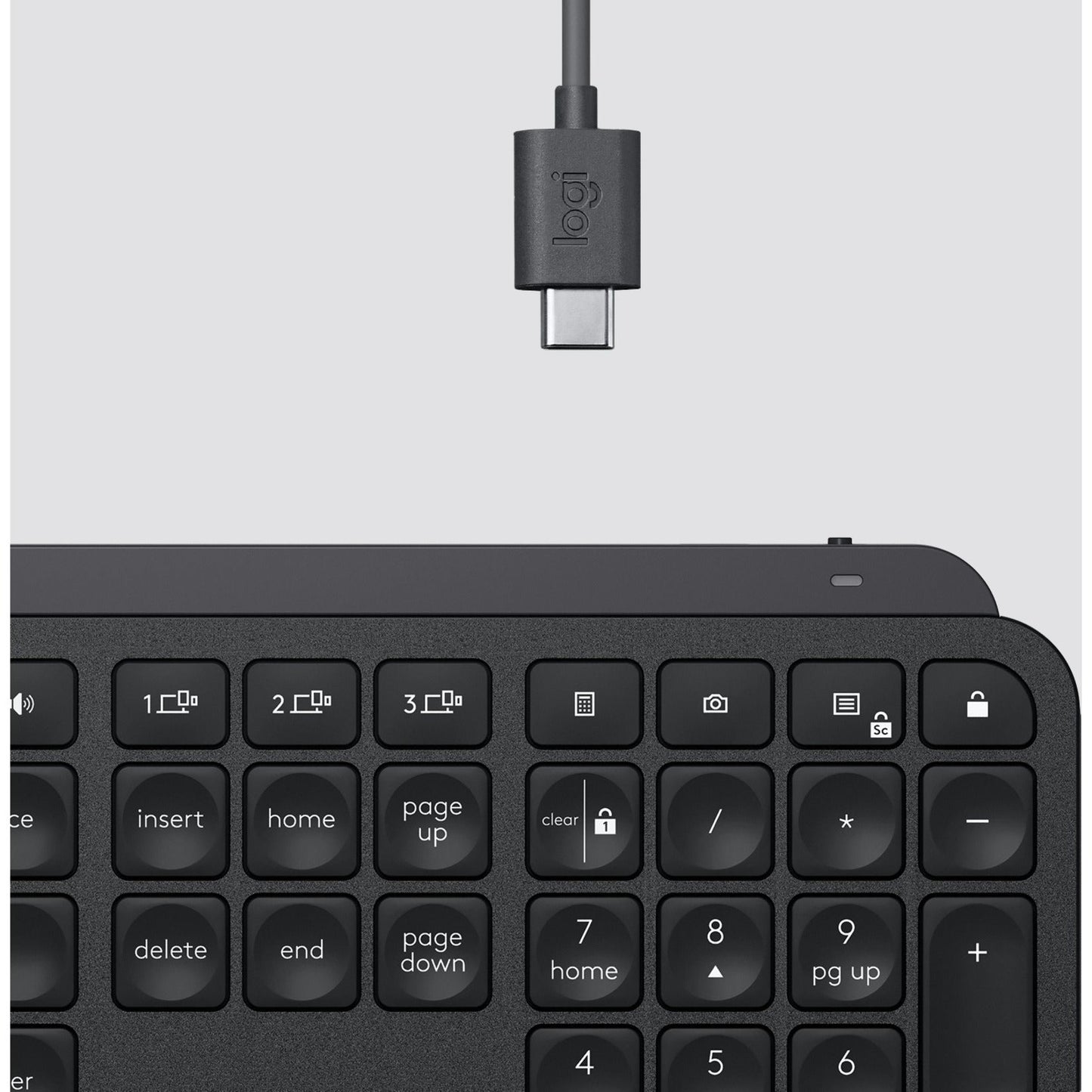 Logitech MX Keys Advanced Wireless Illuminated Keyboard Tactile Responsive Typing Backlighting Bluetooth USB-C Apple macOS Microsoft Windows Linux iOS Android Metal Build (Black)