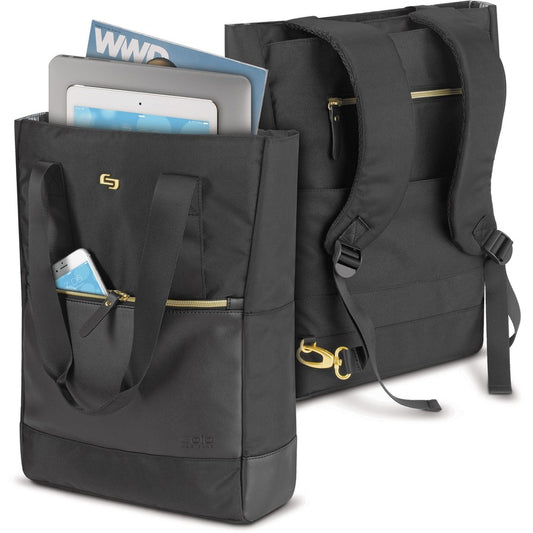 Solo PARKER Carrying Case (Tote) for 15.6" Notebook - Classic Black Gold