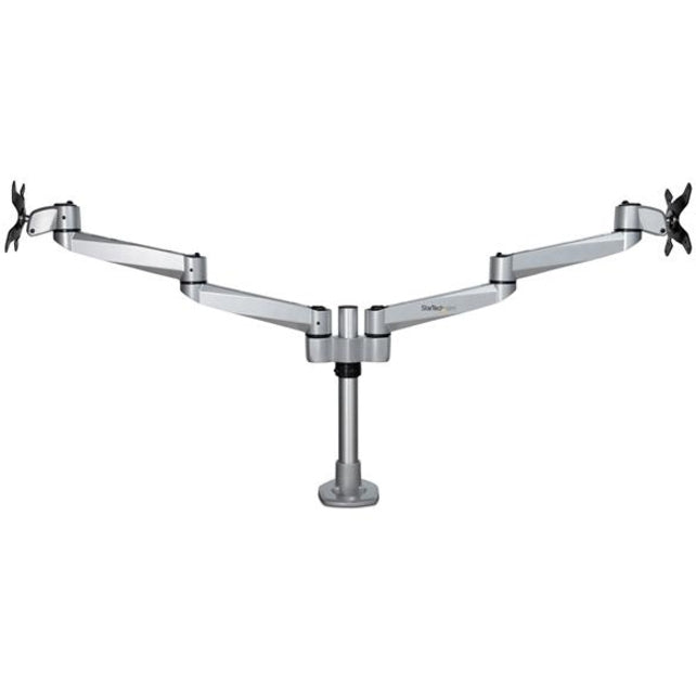 StarTech.com Desk Mount Dual Monitor Arm Premium Articulating Desktop VESA Mount up to 27" (17.6lb/8kg) Displays Height Adjustable