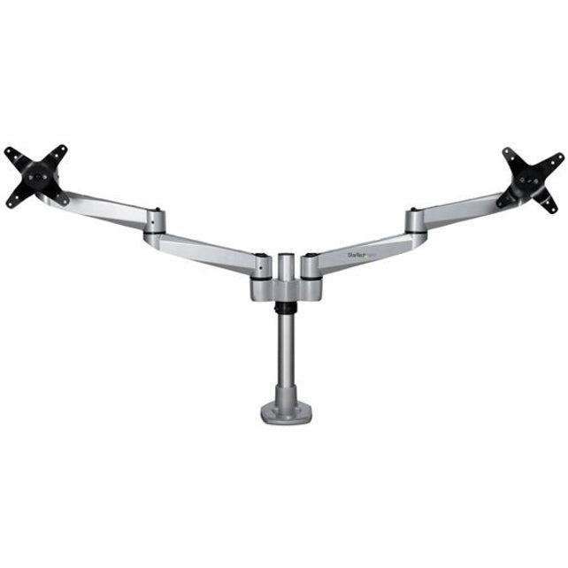 StarTech.com Desk Mount Dual Monitor Arm Premium Articulating Desktop VESA Mount up to 27" (17.6lb/8kg) Displays Height Adjustable