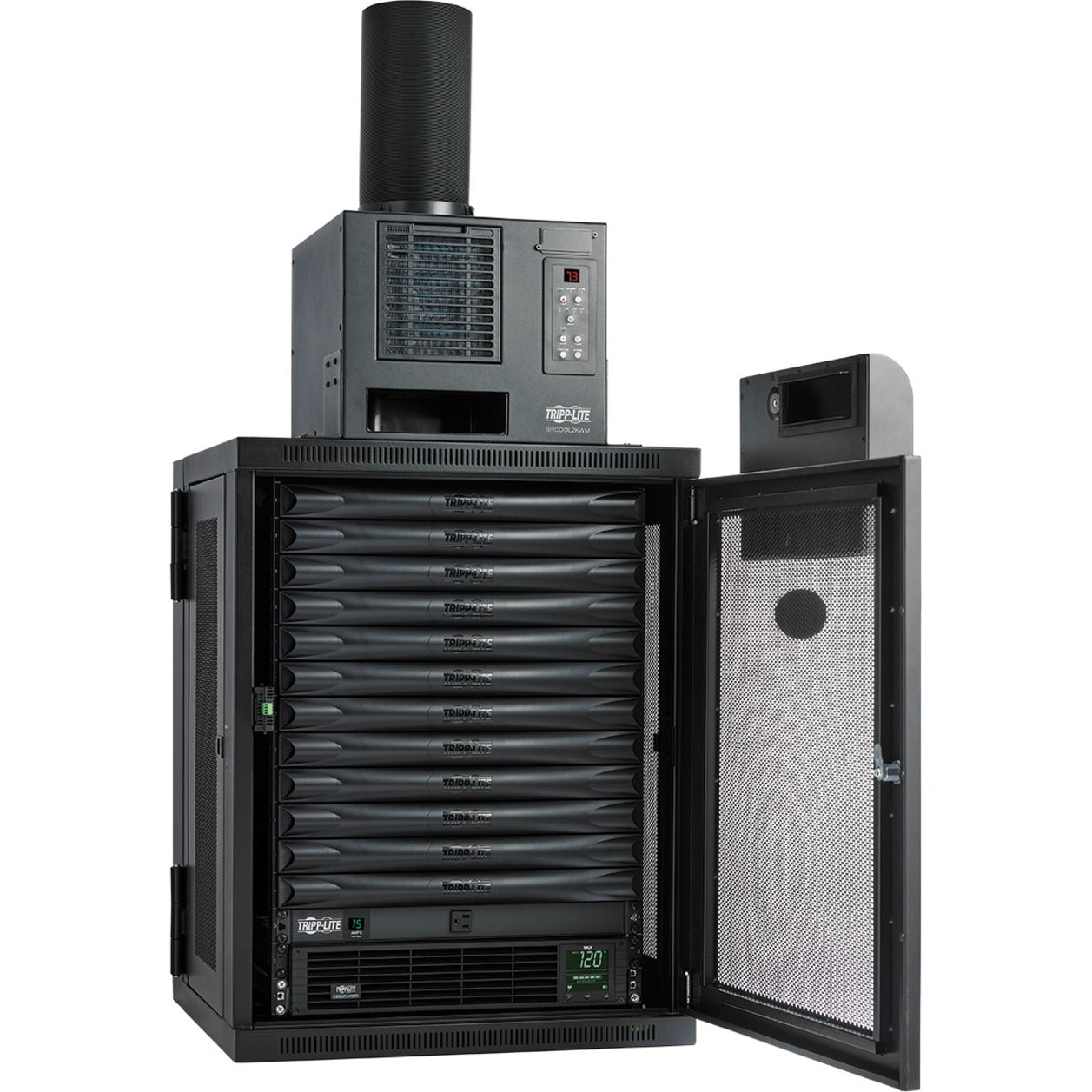 Tripp Lite EdgeReady&trade; Micro Data Center 12U Wall-Mount 1.5 kVA UPS Network Management and PDU 120V Kit