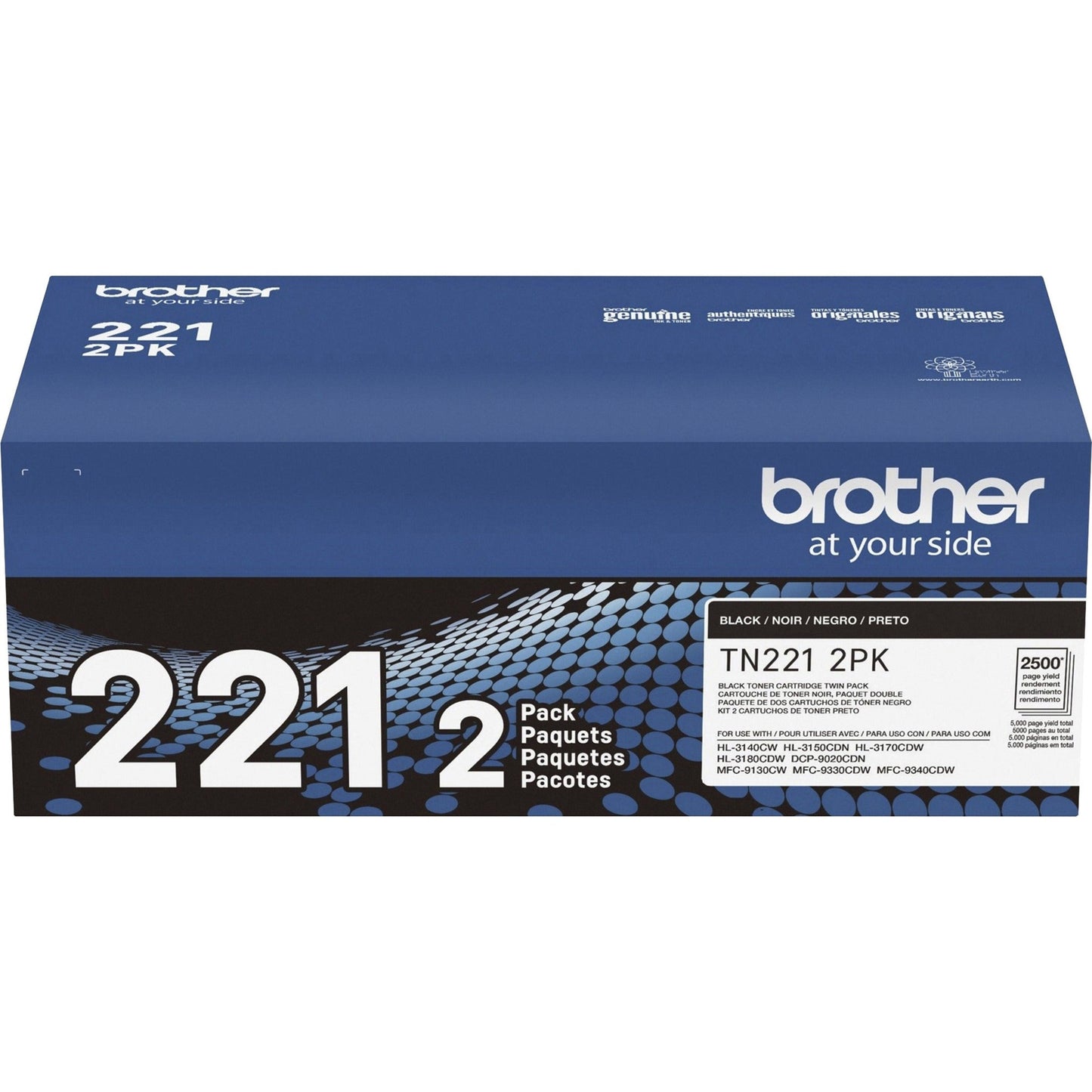 Brother TN221 Original Standard Yield Laser Toner Cartridge - Twin-pack - Black - 2 / Box