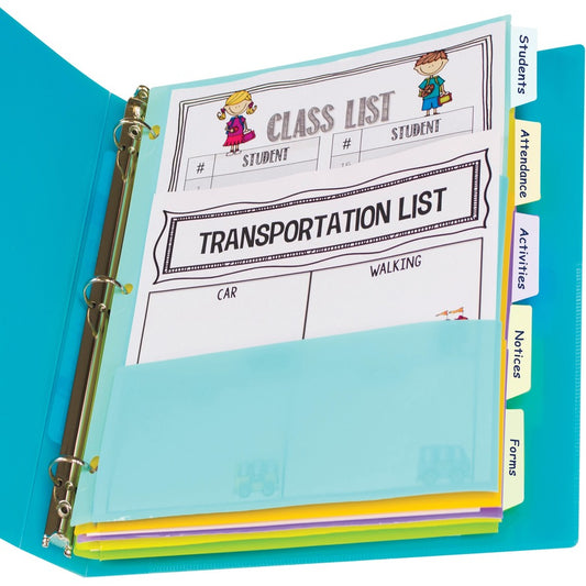 C-Line Bright Multi-pocket 5-tab Index Dividers