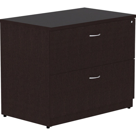 Lorell Essentials Espresso Laminate Lateral File - 2-Drawer