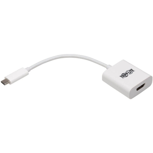 Tripp Lite USB-C to HDMI Adapter (M/F) 4K 60 Hz HDR 4:4:4 DP 1.2 HDCP 2.2 White