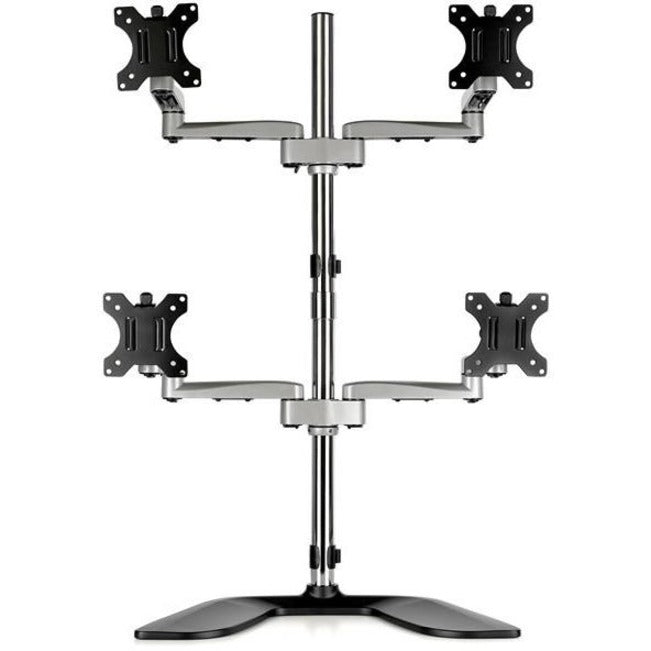 StarTech.com Quad Monitor Stand Desktop VESA 4 Monitor Arm up to 32" (17.6lb/8kg) Screens Ergonomic Articulating Pole Mount Adjustable