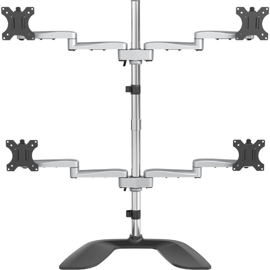 StarTech.com Quad Monitor Stand Desktop VESA 4 Monitor Arm up to 32" (17.6lb/8kg) Screens Ergonomic Articulating Pole Mount Adjustable