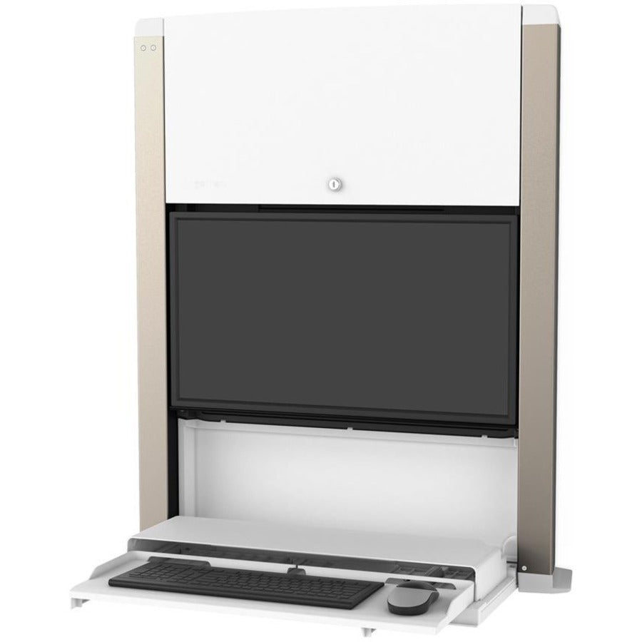 Ergotron CareFit Mounting Enclosure for LCD Display Mini PC Computer - White