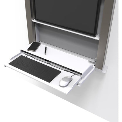 Ergotron CareFit Mounting Enclosure for LCD Display Mini PC Computer - White