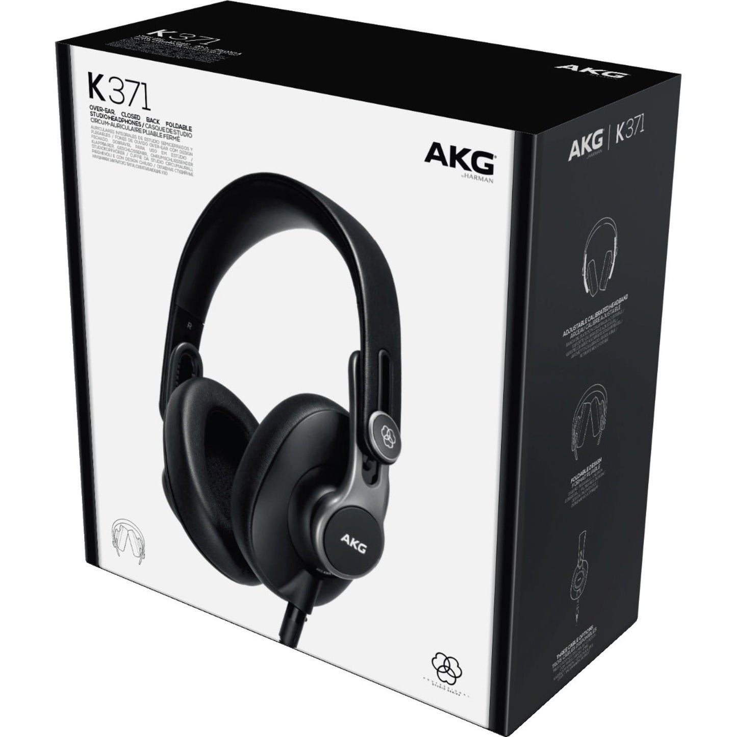 AKG K371 Over-Ear Closed-Back Foldable Studio Headphones