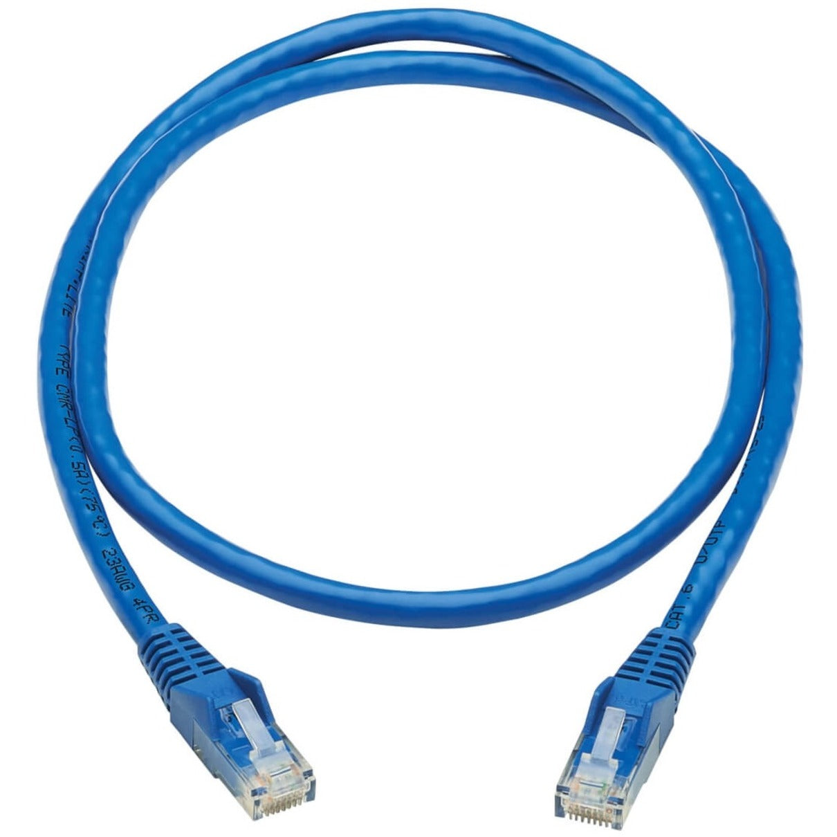 Tripp Lite Cat6 Gigabit Snagless Molded UTP Ethernet Cable (RJ45 M/M) PoE CMR-LP Blue 3 ft. (0.91 m)