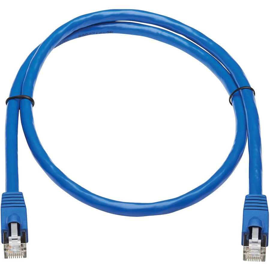 Tripp Lite Cat6a 10G Snagless F/UTP Ethernet Cable (RJ45 M/M) PoE CMR-LP Blue 3 ft. (0.91 m)