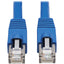 Tripp Lite Cat6a 10G Snagless F/UTP Ethernet Cable (RJ45 M/M) PoE CMR-LP Blue 3 ft. (0.91 m)