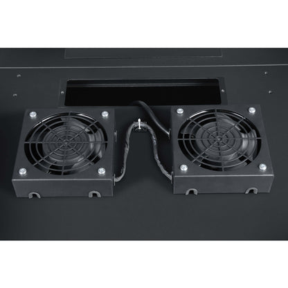 Tripp Lite SmartRack Wall-Mount Roof Fan Kit Dual 230V High-Performance Fans 210 CFM 3 ft. (0.91 m) Cord C14 Input