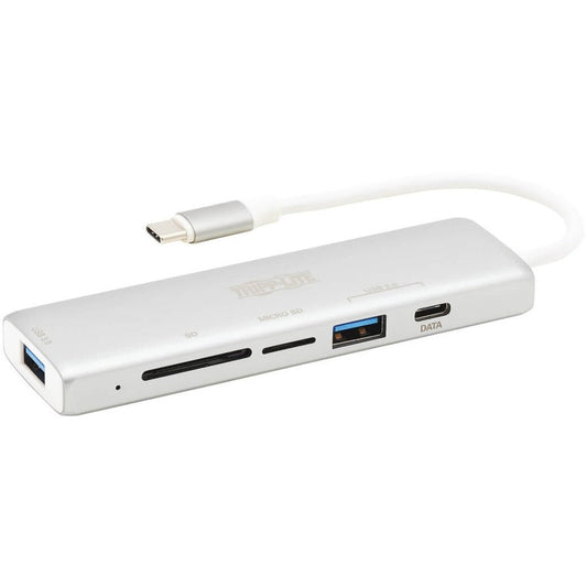 Tripp Lite USB-C Multiport Adapter 2x USB-A and 1X USB-C Ports Card Reader USB 3.0 Silver