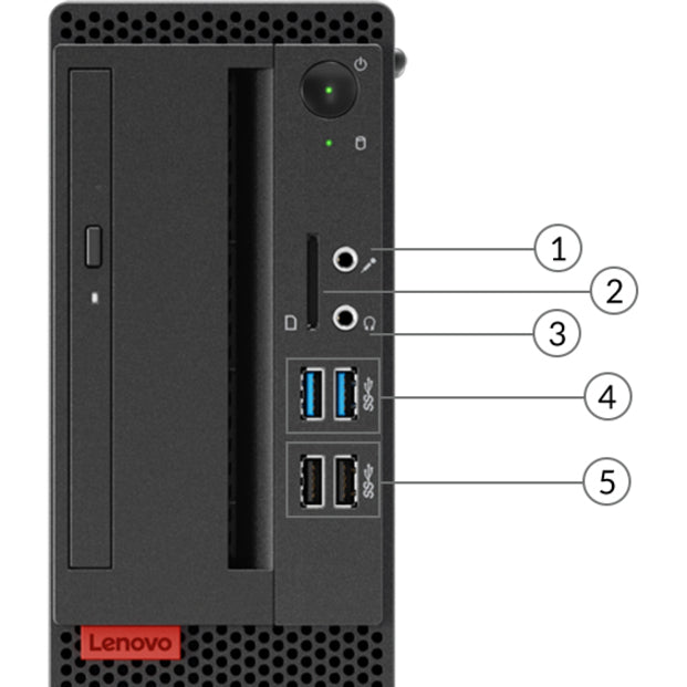 Lenovo ThinkCentre M725s 10VT001AUS Desktop Computer - AMD Ryzen 5 PRO 2600 3.40 GHz - 8 GB RAM DDR4 SDRAM - 1 TB HDD - Small Form Factor - Black