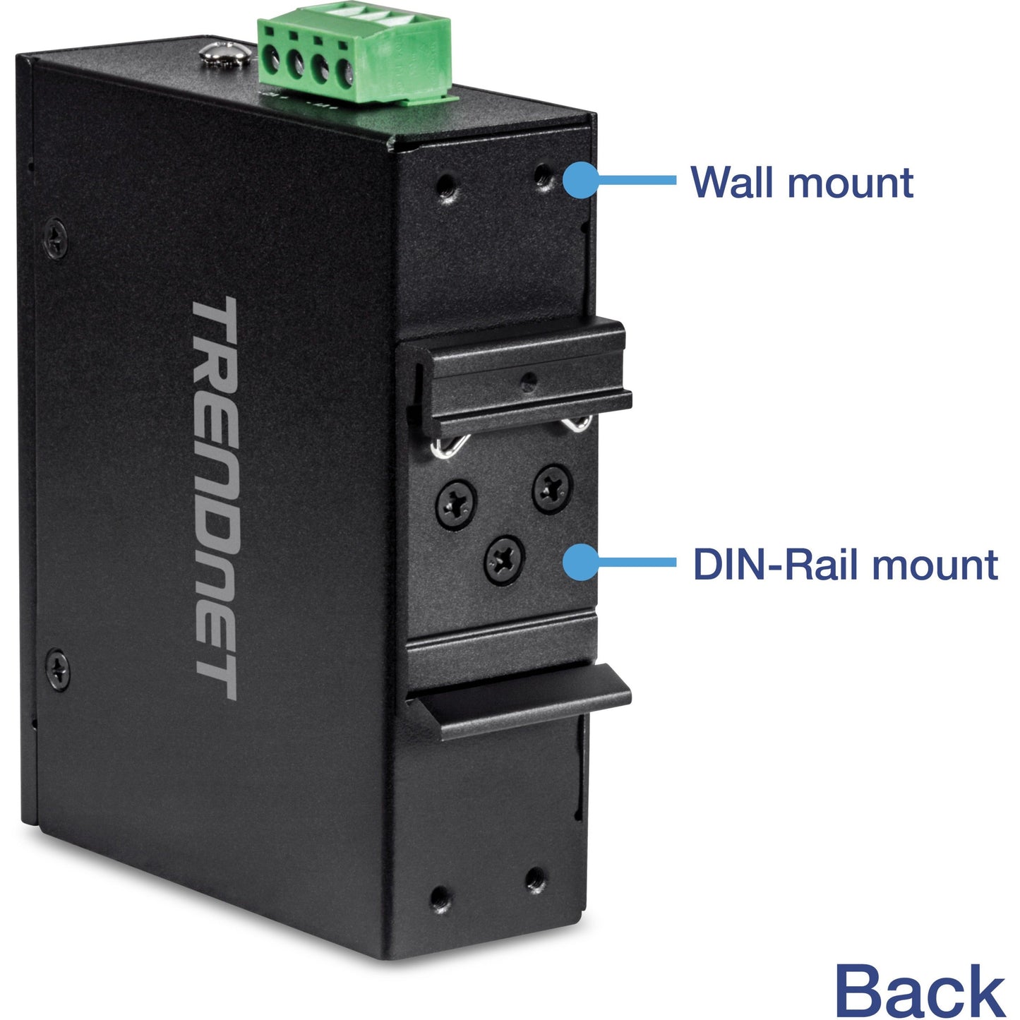 TRENDnet 5-Port Industrial Unmanaged Fast Ethernet DIN-Rail Switch 5 x Fast Ethernet Ports IP30 Operating Temperature Range of (- 40 - 75 &deg;C (- 40 - 167 &deg;F) Lifetime Protection Black TI-E50