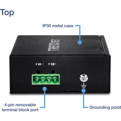TRENDnet 5-Port Industrial Unmanaged Fast Ethernet DIN-Rail Switch 5 x Fast Ethernet Ports IP30 Operating Temperature Range of (- 40 - 75 &deg;C (- 40 - 167 &deg;F) Lifetime Protection Black TI-E50