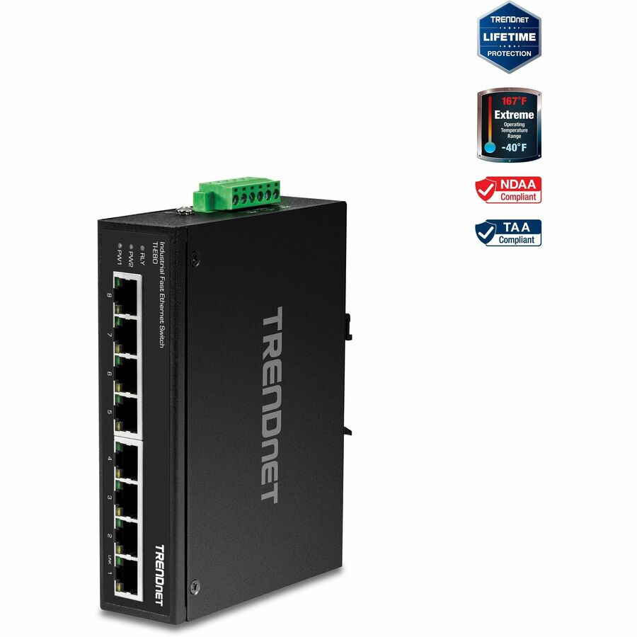 8-PORT INDUSTRIAL FAST ETHERNET
