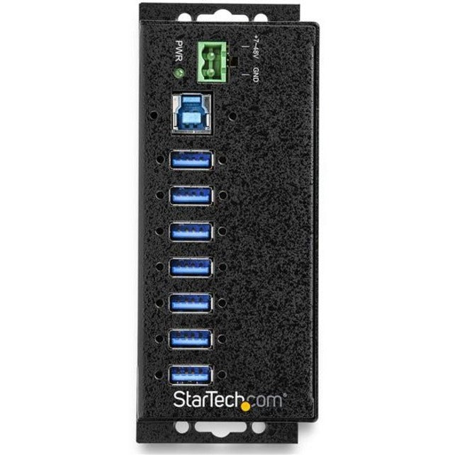 StarTech.com 7 Port USB Hub w/ Power Adapter - Metal Industrial USB 3.0 Data Hub - Din Rail Wall & Desk Mountable USB 3.2 Gen 1 5Gbps Hub