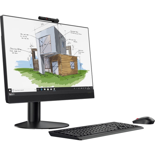 Lenovo ThinkCentre M920z 10S7S3W700 All-in-One Computer - Intel Core i3 8th Gen i3-8100 3.60 GHz - 8 GB RAM DDR4 SDRAM - 500 GB HDD - 23.8" 1920 x 1080 - Desktop - Business Black