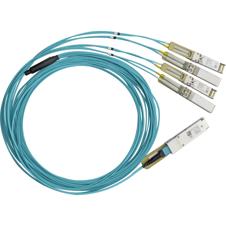 Accortec Active Fiber Hybrid Solution ETH 100GbE to 4x25GbE QSFP28 to 4xSFP28 5m