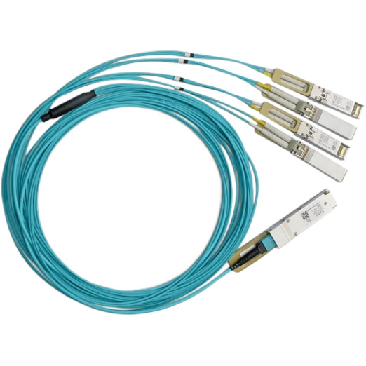 Accortec Active Fiber Hybrid Solution Ethernet 100GbE to 4x25GbE QSFP28 to 4xSFP28 10m