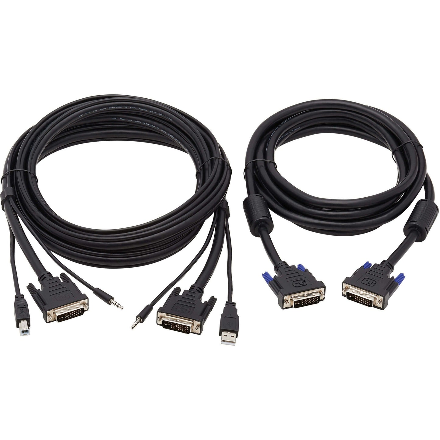 Tripp Lite Dual DVI KVM Cable Kit DVI USB 3.5 mm Audio (3xM/3xM) + DVI (M/M) 6 ft. (1.83 m)