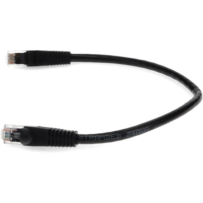 AddOn 3ft RJ-45 (Male) to RJ-45 (Male) Straight Black Cat6 UTP Copper PVC TAA Compliant Patch Cable