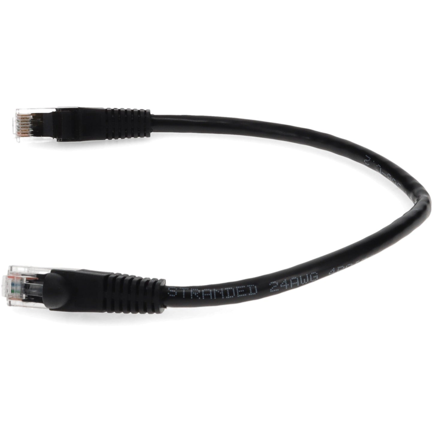 AddOn 7ft RJ-45 (Male) to RJ-45 (Male) Straight Black Cat6 UTP Copper PVC TAA Compliant Patch Cable