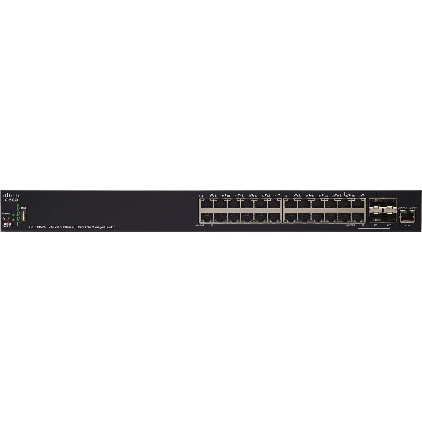 Cisco SX350X-24 24-Port 10GBase-T Stackable Managed Switch