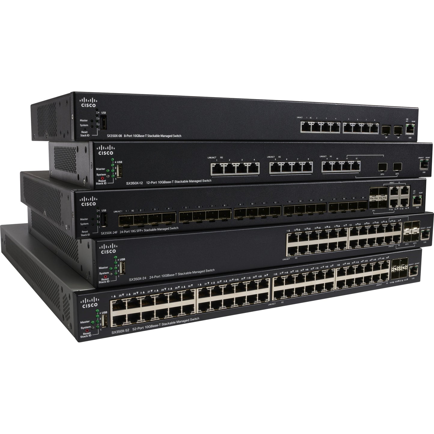 Cisco SX350X-24 24-Port 10GBase-T Stackable Managed Switch