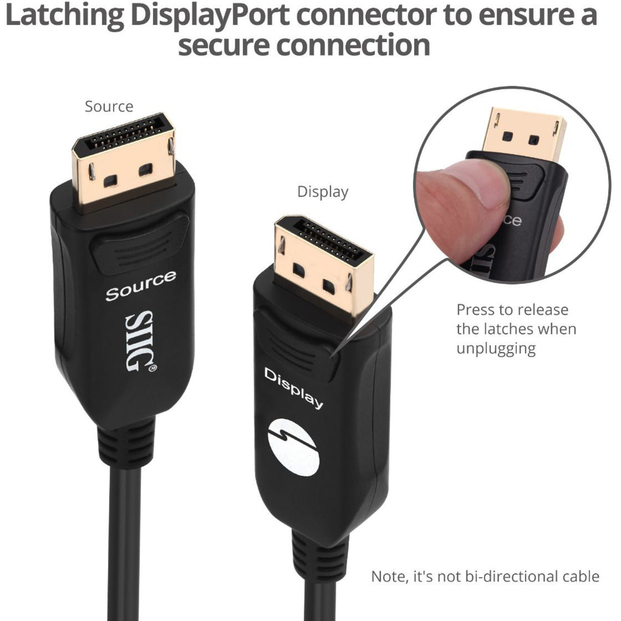 SIIG 4K DisplayPort 1.2 AOC Cable - 15M