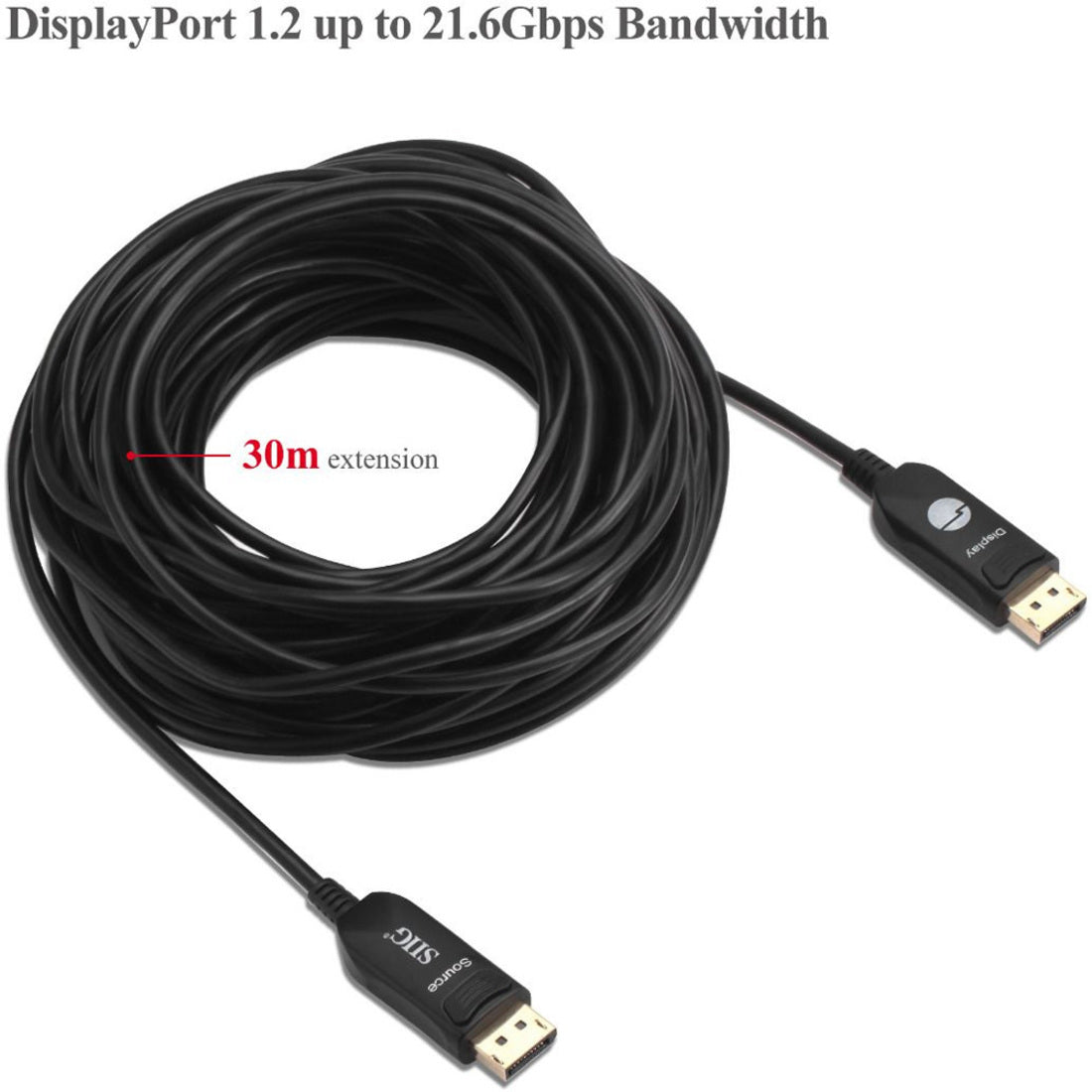 SIIG 4K DisplayPort 1.2 AOC Cable - 30M