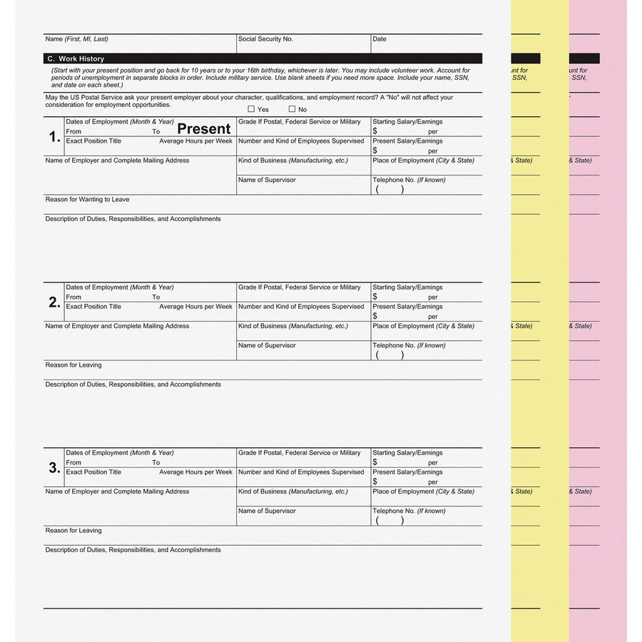ICONEX 3-part Digital Carbonless Form Paper – Tekmentum