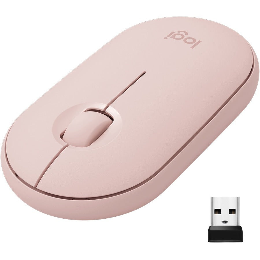 M350 PEBBLE WRLS MOUSE ROSE    
