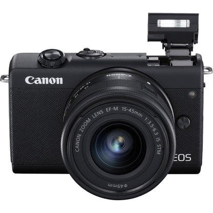 Canon EOS M200 24.1 Megapixel Mirrorless Camera with Lens - 0.59" - 1.77" - Black