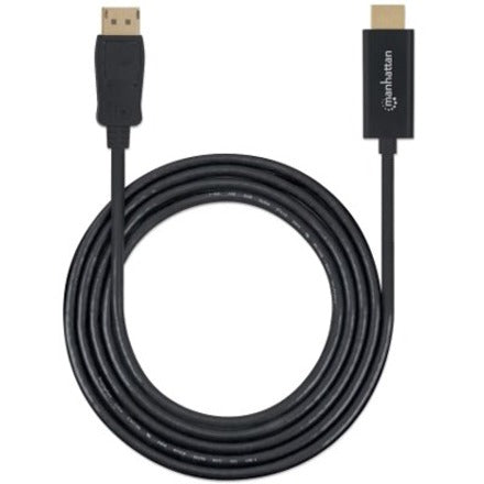 Manhattan DisplayPort 1.1 to HDMI Cable 1080p@60Hz 1m Male to Male DP With Latch Black Not Bi-Directional Three Year Warranty Polybag