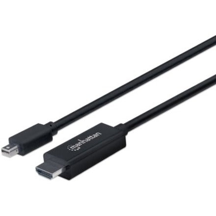 Manhattan Mini DisplayPort 1.1 to HDMI Cable 1080p@60Hz 3m Male to Male Black Three Year Warranty Polybag