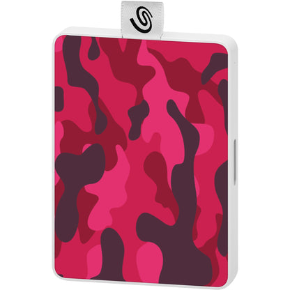Seagate One Touch STJE500405 500 GB Portable Solid State Drive - External - Camo Red
