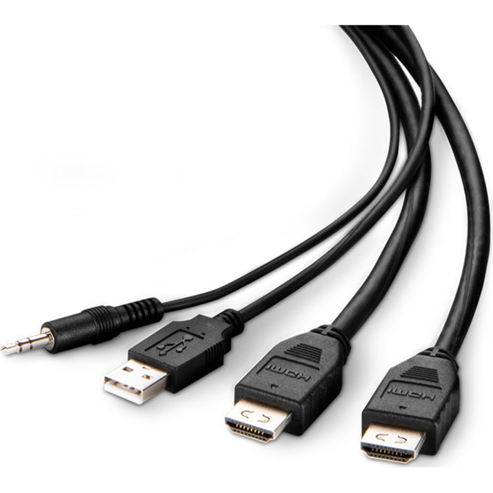 Belkin Dual HDMI High Retention + USB A/B + Audio Passive Combo KVM Cable