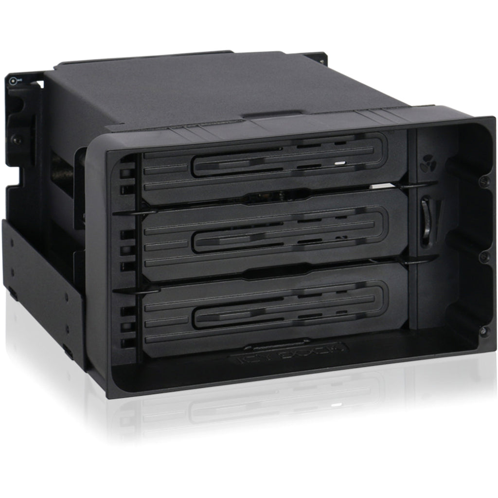 Icy Dock FlexiDOCK MB830SP-B Drive Enclosure for 5.25" - Serial ATA/600 Host Interface Internal - Black