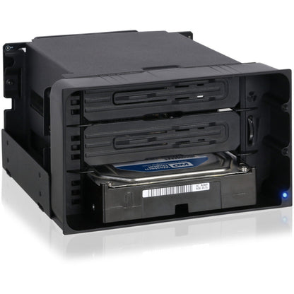 Icy Dock FlexiDOCK MB830SP-B Drive Enclosure for 5.25" - Serial ATA/600 Host Interface Internal - Black